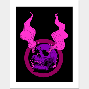 ghost skull Posters and Art